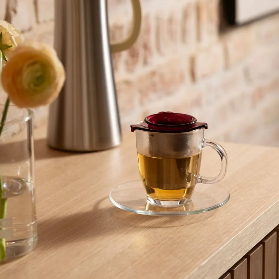 Theeglas Bodum Yoyo Met Filter Aubergine 350 ml