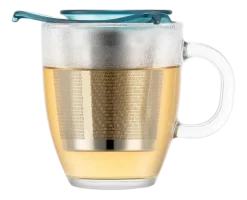 Bodum Theeglas Yoyo Met Filter Blauw 350 ml Best
