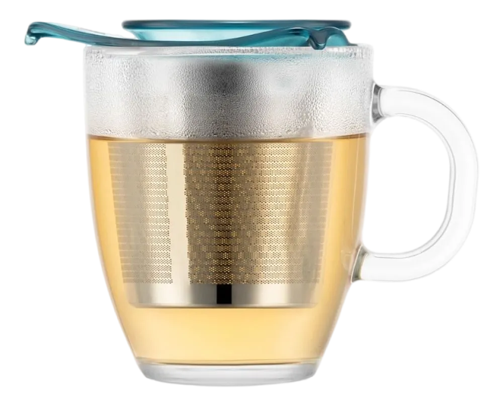 Bodum Theeglas Yoyo Met Filter Blauw 350 ml Best