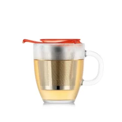 Bodum Theeglas Yoyo Met Filter Oranje 350 ml Clearance