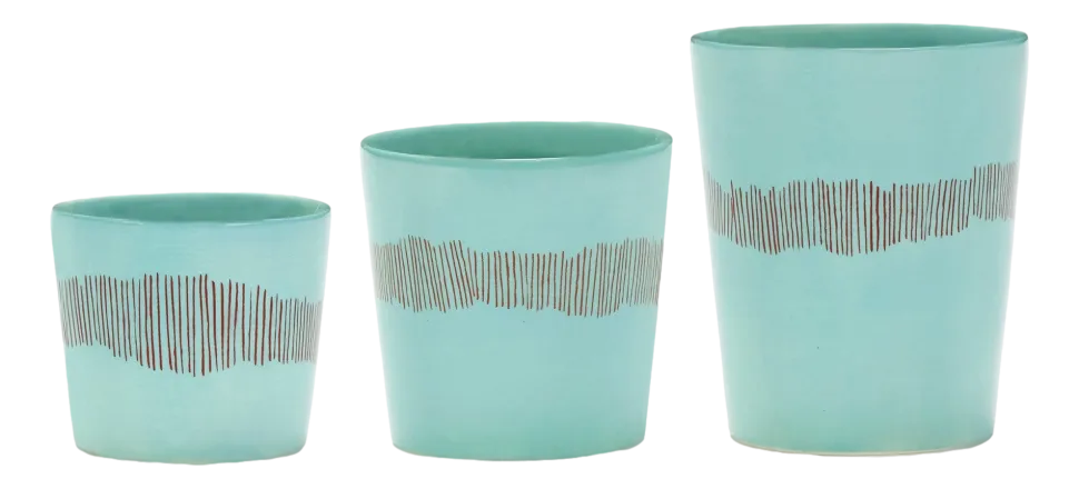 Theeglas Serax Feast Tableware By Ottolenghi Azure Stripes Red 330 ml