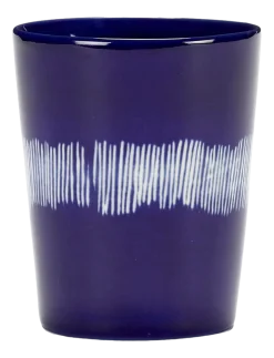 Theeglas Serax Feast Tableware By Ottolenghi Dark Blue Stripes White 330 ml