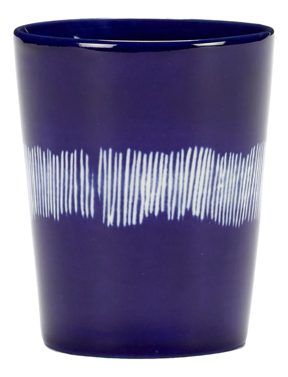 Theeglas Serax Feast Tableware By Ottolenghi Dark Blue Stripes White 330 ml