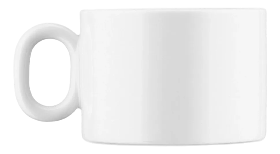 Theekop Alessi Dressed White Porcelain 170 ml (Set van 4)