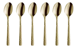 Amefa Theelepel Felicity Hammered Champagne (6-delig)