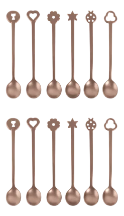 Sambonet Theelepel Living PVD Portafort. Copper (Set van 12) Clearance