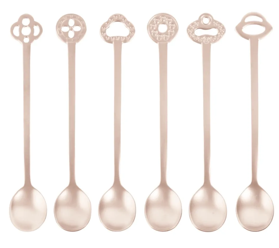 Theelepel Sambonet Party Oriental Living Antique PVD Champagne (6-Delig)