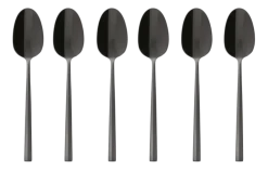 Theelepel Sambonet Rock Mirror PVD 2Black (6-delig)