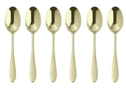 Theelepel Sambonet Velvet PVD Champagne (6-Delig)