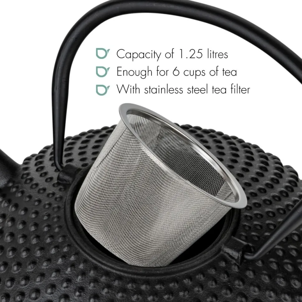 Theepot Bredemeijer Xilin Zwart 1,25 L