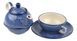 Bunzlau Castle Theepot Blue Diamond Tea for One 600 ml Clearance