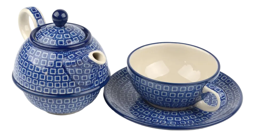 Bunzlau Castle Theepot Blue Diamond Tea for One 600 ml Clearance
