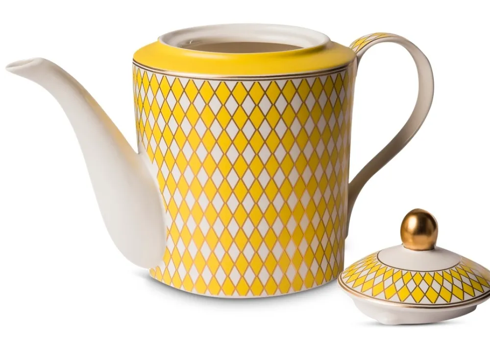 POLSPOTTEN Theepot Chess Yellow Sale