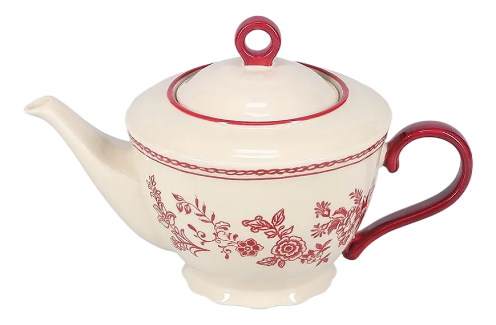 Salt & Pepper Theepot Cyril Ivory / Burgundy 920 ml Hot