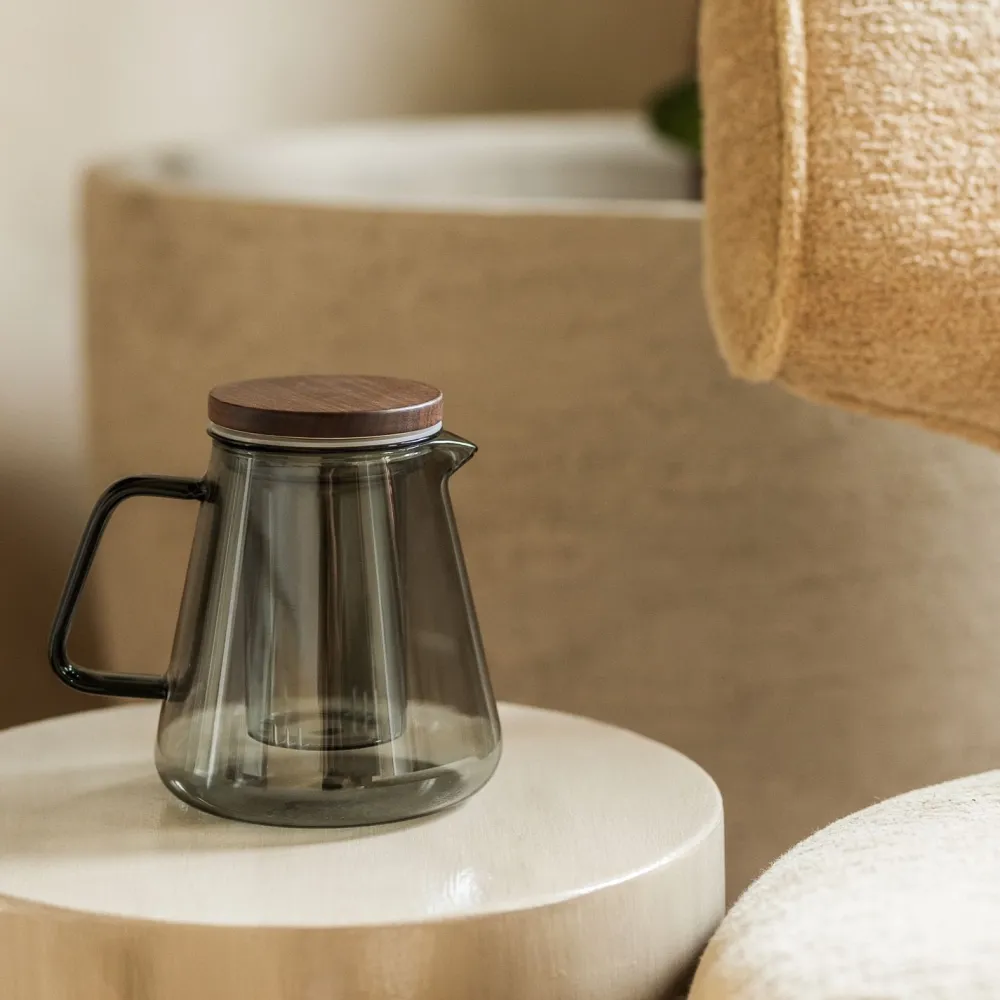 Salt & Pepper Theepot Luma Grey / Brown / Transparant 930 ml Discount