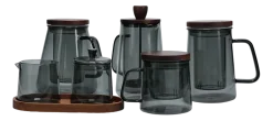 Salt & Pepper Theepot Luma Grey / Brown / Transparant 930 ml Discount