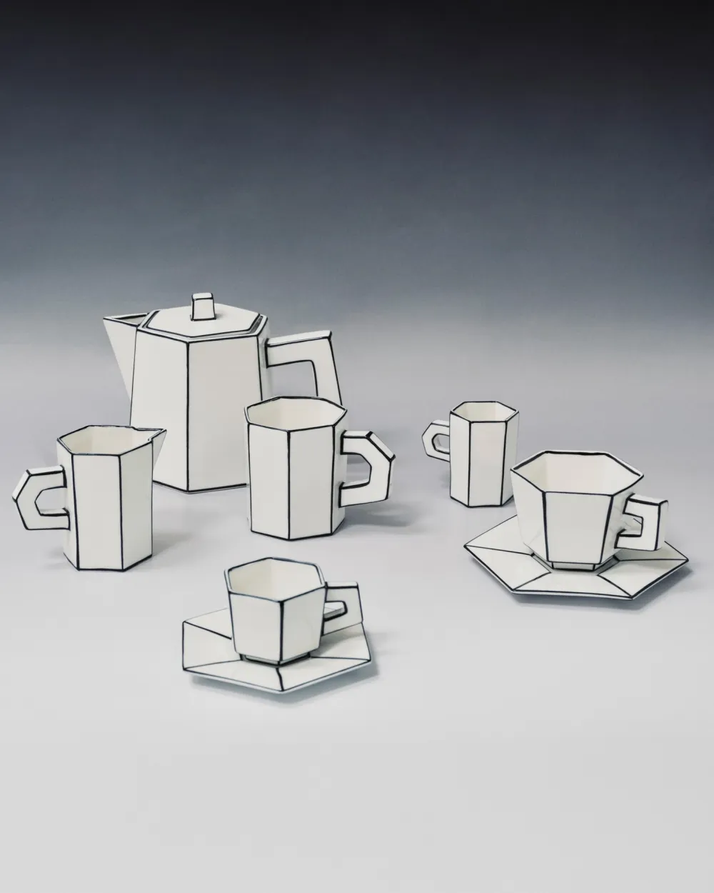 Serax Theepot Carte Blanche White/Black 1 L Best