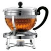 Bodum Theepot Set Chambord Met Kunststof Filter en Rechaud Zilver 1,3 L (3-Delig) Discount