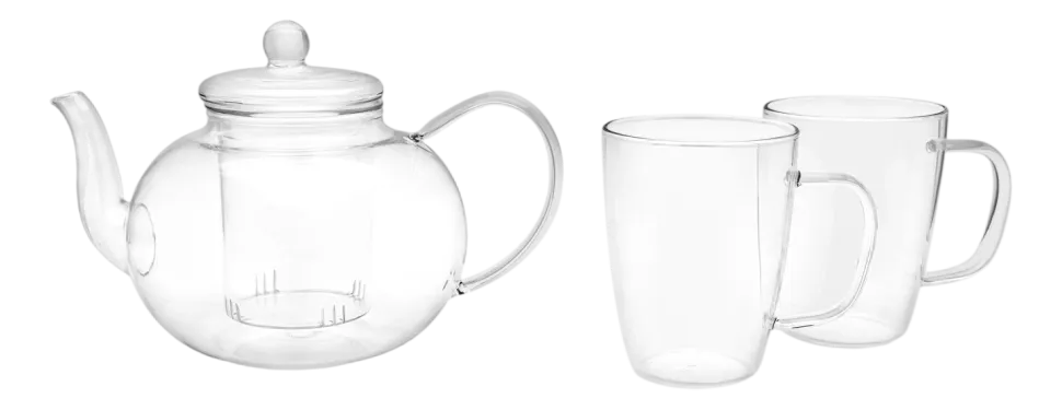 Theeset Bredemeijer Glas 1 L (3-Delig)
