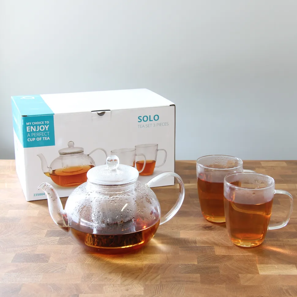 Theeset Bredemeijer Glas 1 L (3-Delig)