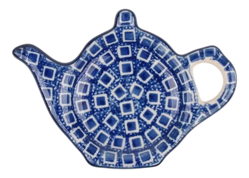 Theetip Bunzlau Castle Blue Diamond Teapot