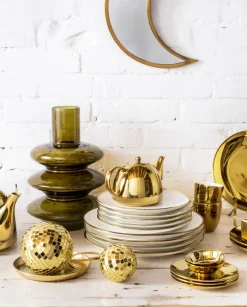 Theetip vtwonen Tea Tip/Sauce Bowl Gold 7cm (Set van 4)