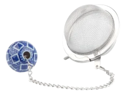 Bunzlau Castle Theezeef Tea Ball Small Blue Diamond Outlet