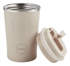 Thermosbeker AYA&IDA CUP2GO Cream Beige 380 ml