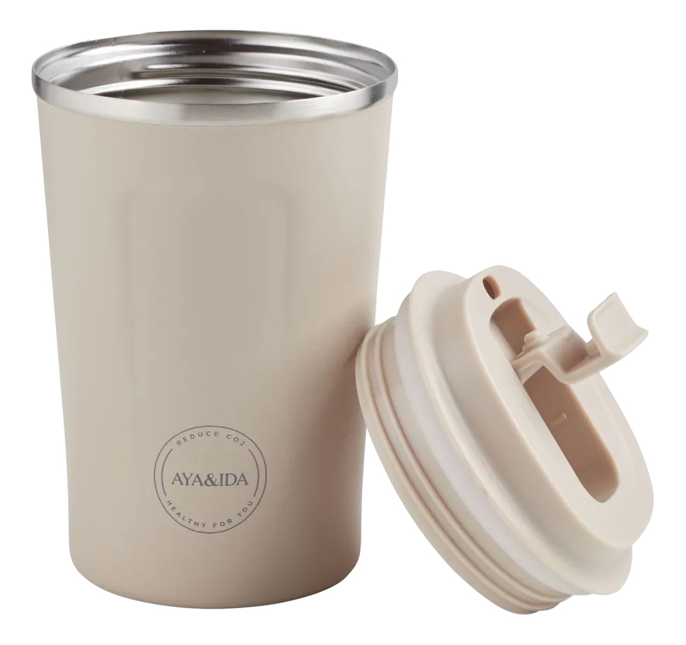 Thermosbeker AYA&IDA CUP2GO Cream Beige 380 ml