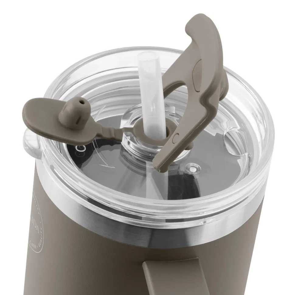 Thermosbeker AYA&IDA Thermocup with straw Driftwood 885 ml
