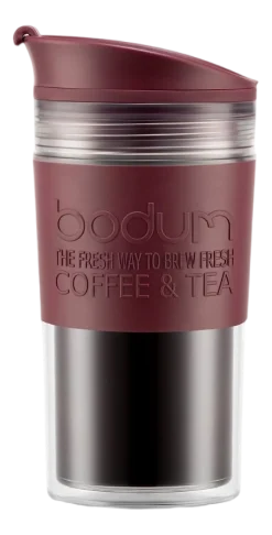 Thermosbeker Bodum Travel Mug Dubbelwandig Met Siliconen Rand Bruin 350 ml