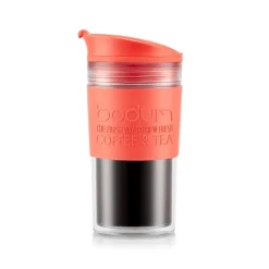 Thermosbeker Bodum Travel Mug Dubbelwandig Met Siliconen Rand Oranje 350 ml