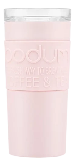 Thermosbeker Bodum Travel Mug Vacuüm Gepoedercoat RVS Strawberry 350 ml