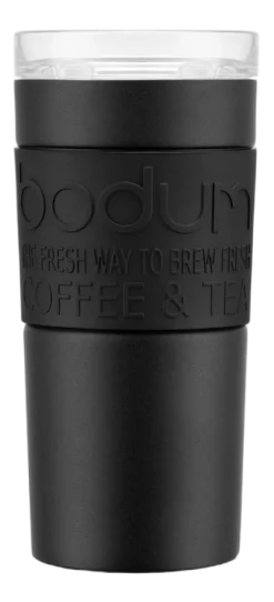 Bodum Thermosbeker Travel Mug Vacuüm Gepoedercoat RVS Zwart 350 ml Hot