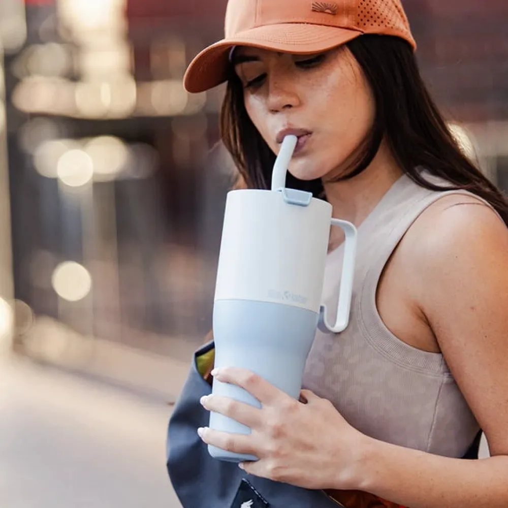 Klean Kanteen Thermosbeker Rise Tumbler 1065ml Straw Lid Ice Blue