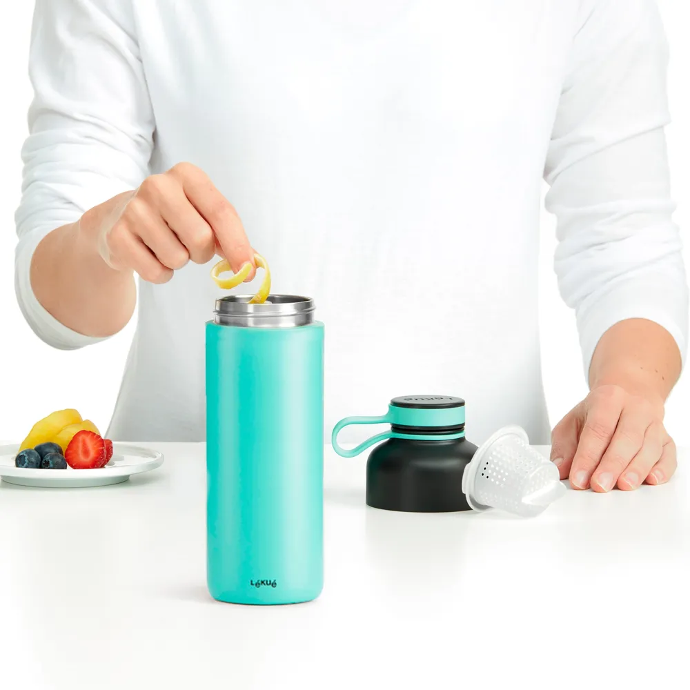 Lekue Thermosbeker Lékué Thermosfles To Go 500 ml Turquoise New