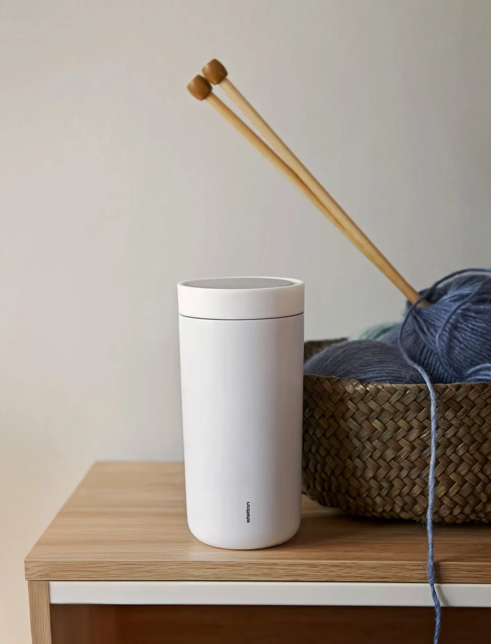 Stelton Thermosbeker To Go Click Soft Chalk 400 ml Hot