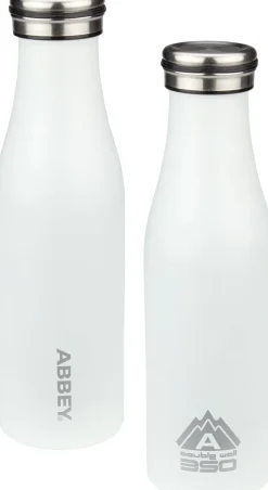 Abbey Thermosfles Dubbelwandig Victoria Wit Zilver (0,45L) Hot