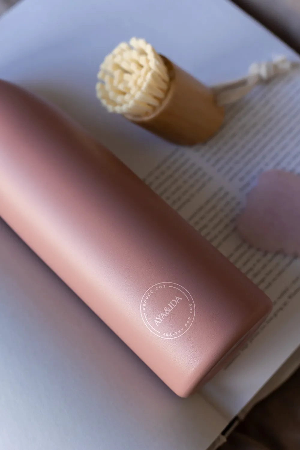 AYA&IDA Thermosfles Drinking Bottle Ash Rose 500 ml New