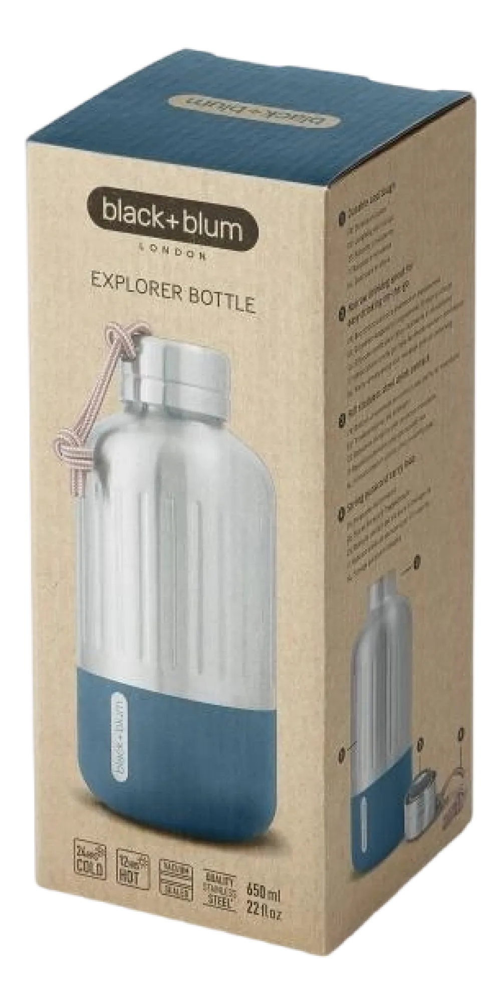Black+Blum Thermosfles Explorer Blauw 650 ml Online