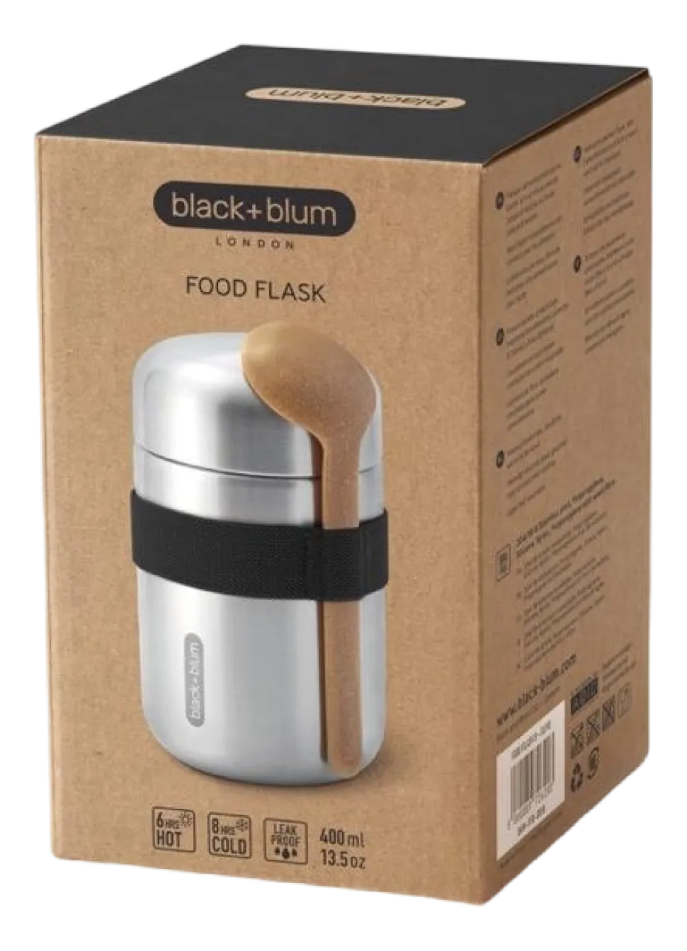 Thermosfles Black+Blum Food Flask Zwart 400 ml