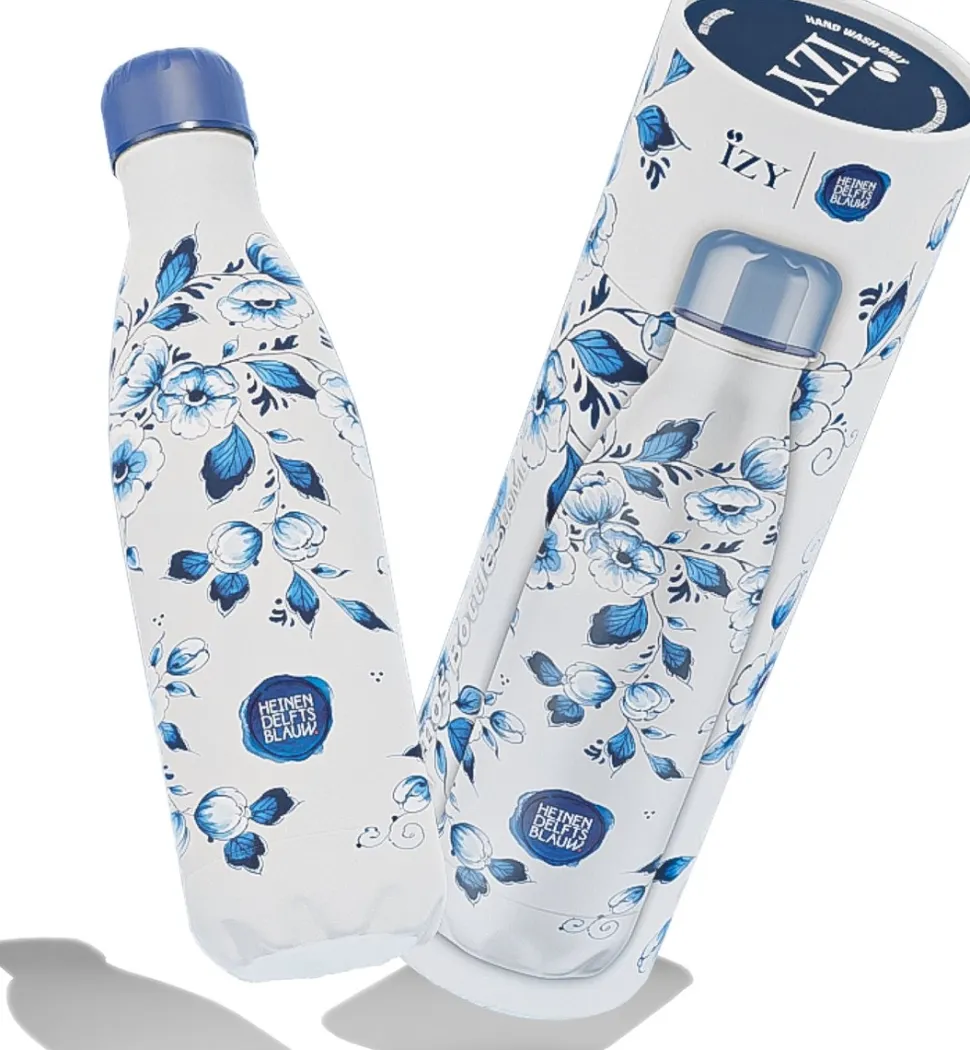 Thermosfles IZY Heinen Delfts Bloemen 500 ml