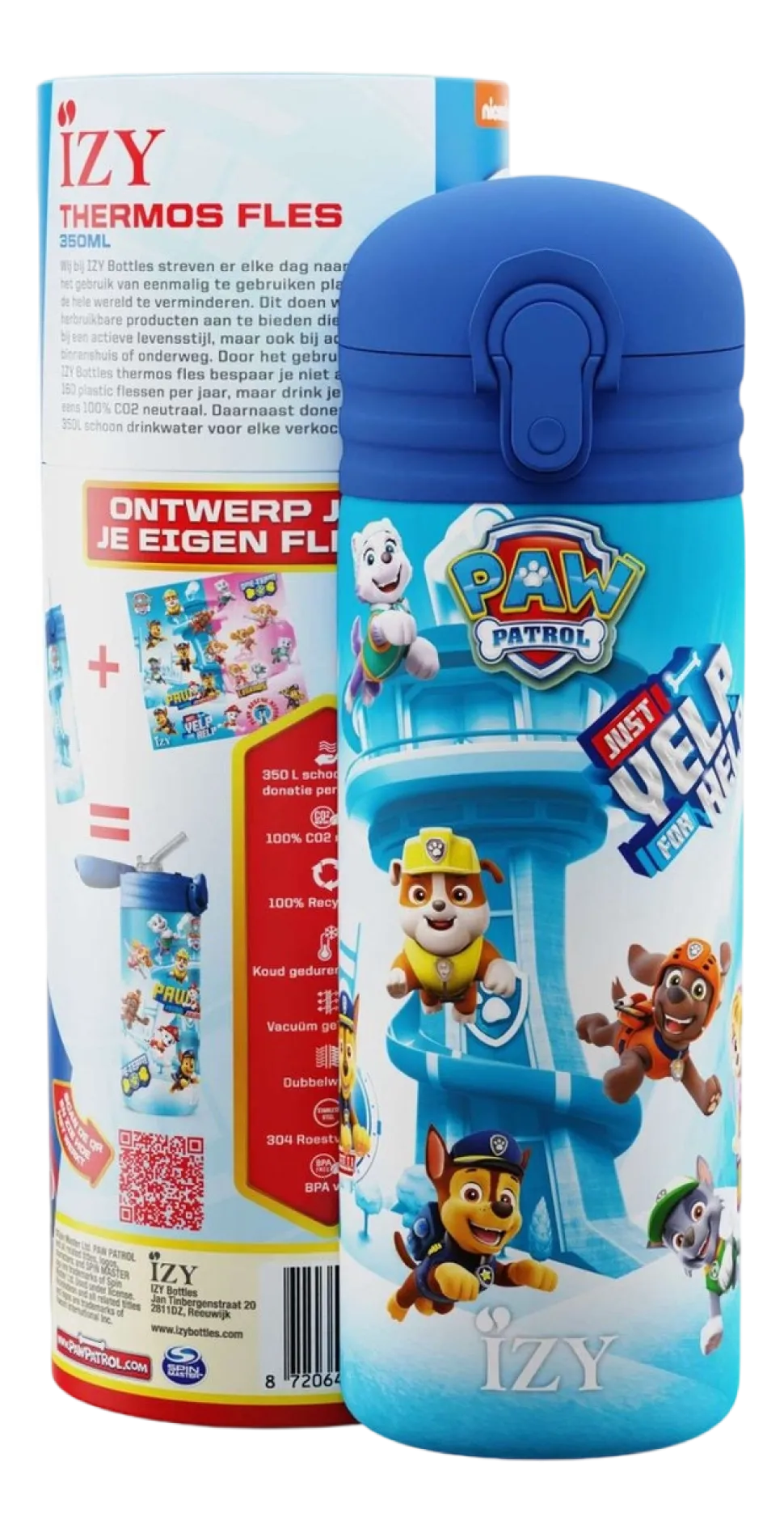 Thermosfles IZY Kids Paw Patrol Refresh Blue 350 ml