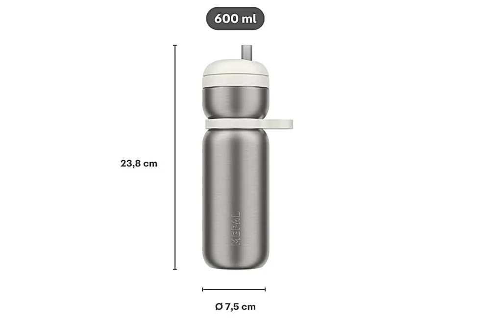 Mepal Thermosfles Twist Sport Ceramic White 600 ml Clearance