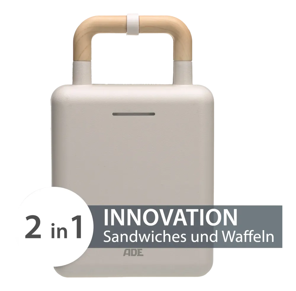 ADE Tosti- en wafelijzer 2-in-1 Wit 23