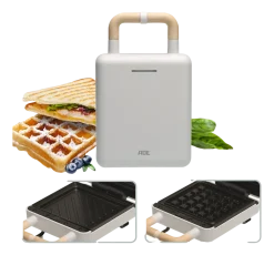 ADE Tosti- en wafelijzer 2-in-1 Wit 23