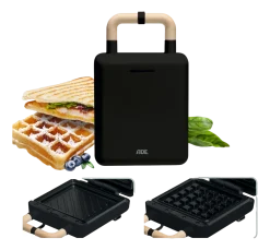 Tosti- en wafelijzer ADE 2-in-1 Zwart 23