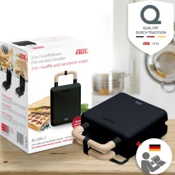 Tosti- en wafelijzer ADE 2-in-1 Zwart 23