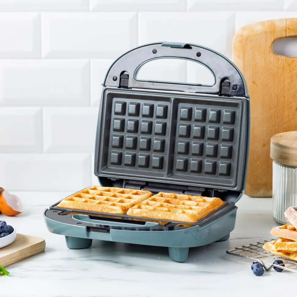 Tosti- En Wafelijzer Greenchef Greenchef 3-In-1 Grill Sandwich/Waffle/Panini Maker Sky Blue