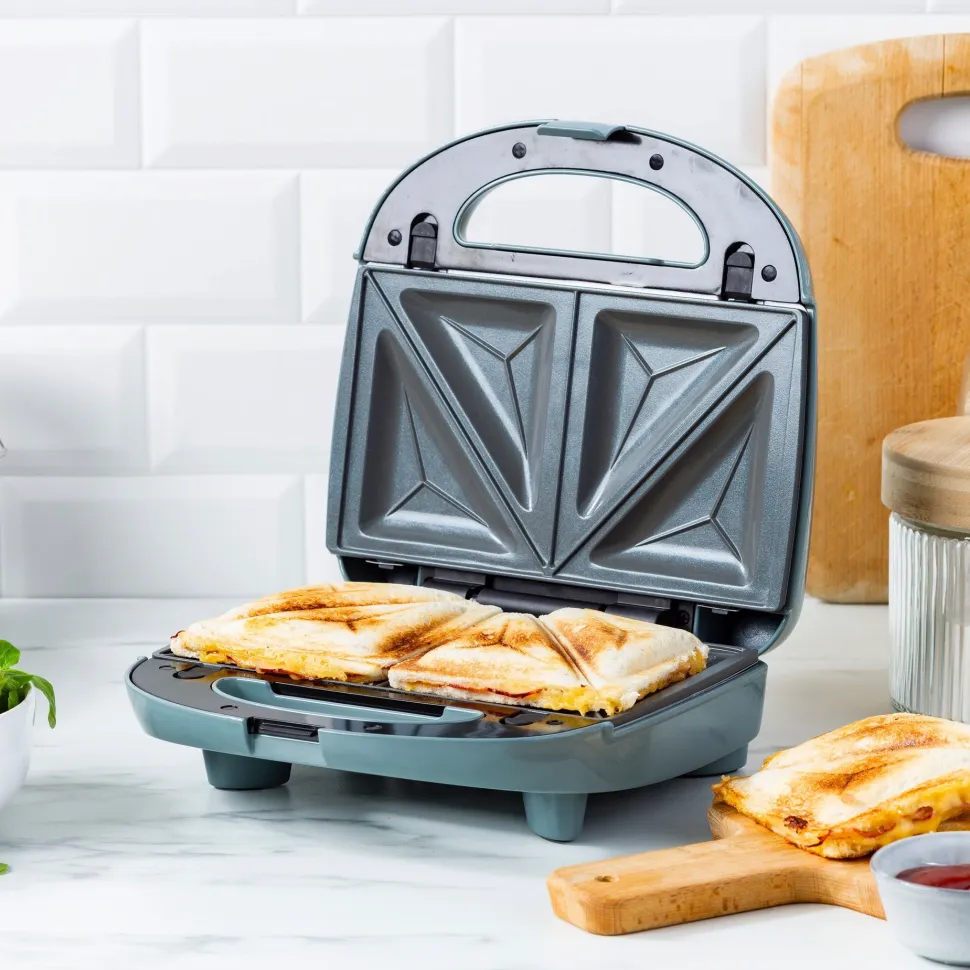 Tosti- En Wafelijzer Greenchef Greenchef 3-In-1 Grill Sandwich/Waffle/Panini Maker Sky Blue